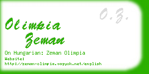 olimpia zeman business card